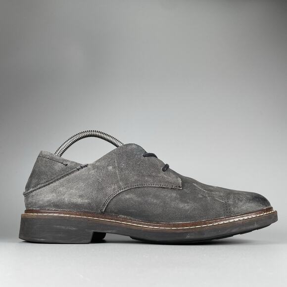 Olukai Walino Men’s Size 11 Gray Leather Lace Up Casual Oxford Dress Shoes EUC main image 6